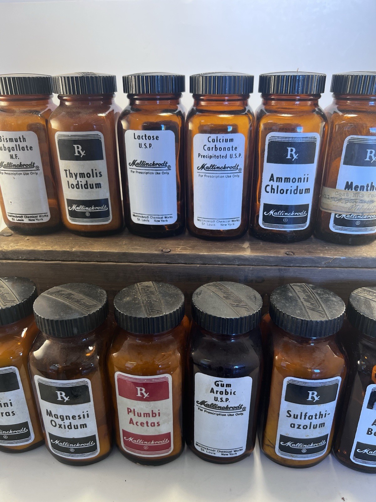 Vintage Apothecary Alchemy Glass Bottles Lot of 14 Pharmacy Chemist Lab Decor