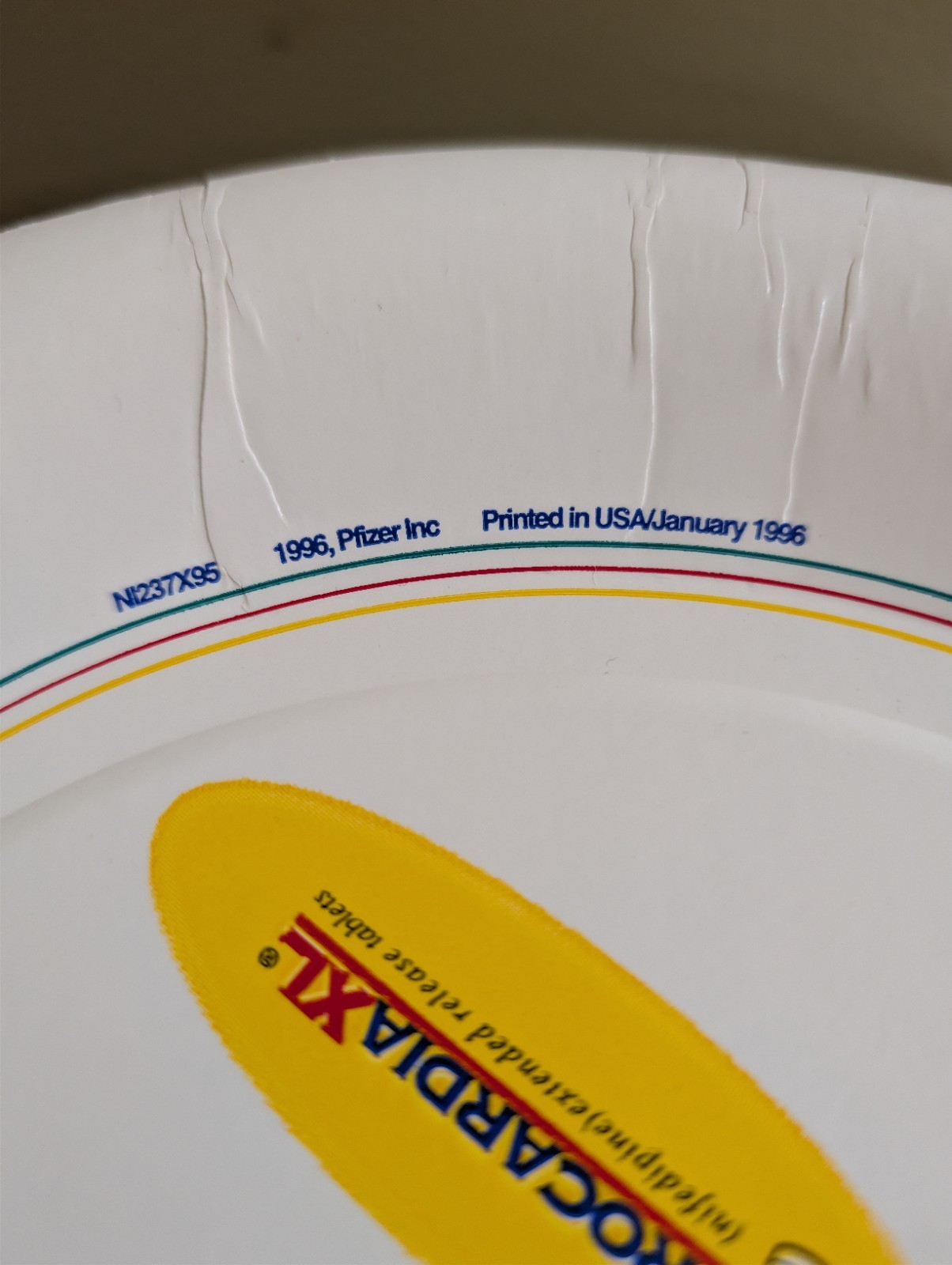 Vtg 1996 Pfizer Pratt Paper Plates 20ct Zoloft Procardia XL Norvasc Glucotrol XL