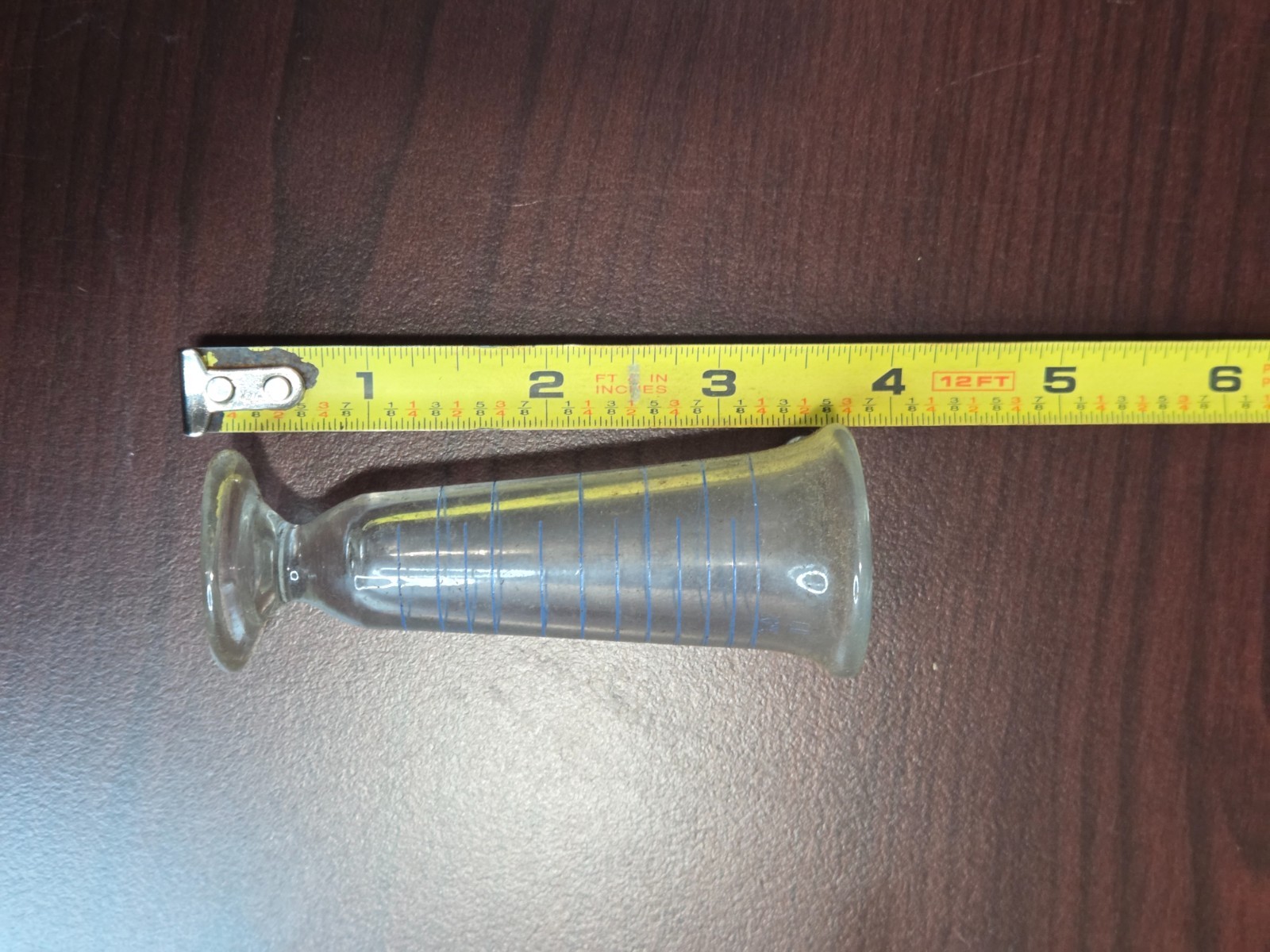 Vintage Graduate Beaker Glass Footed Graduated Laboratory Chemistry 10 ML