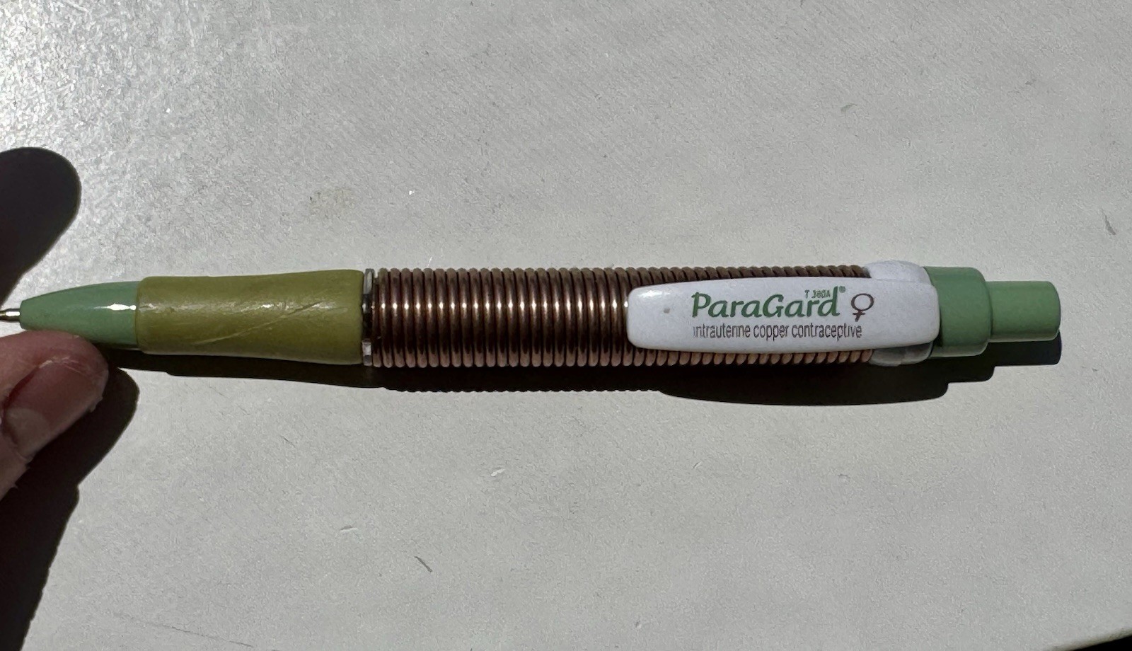 RARE ParaGard IUD Metal Copper Coiled Pharmaceutical Drug Rep Pen Paraguard READ