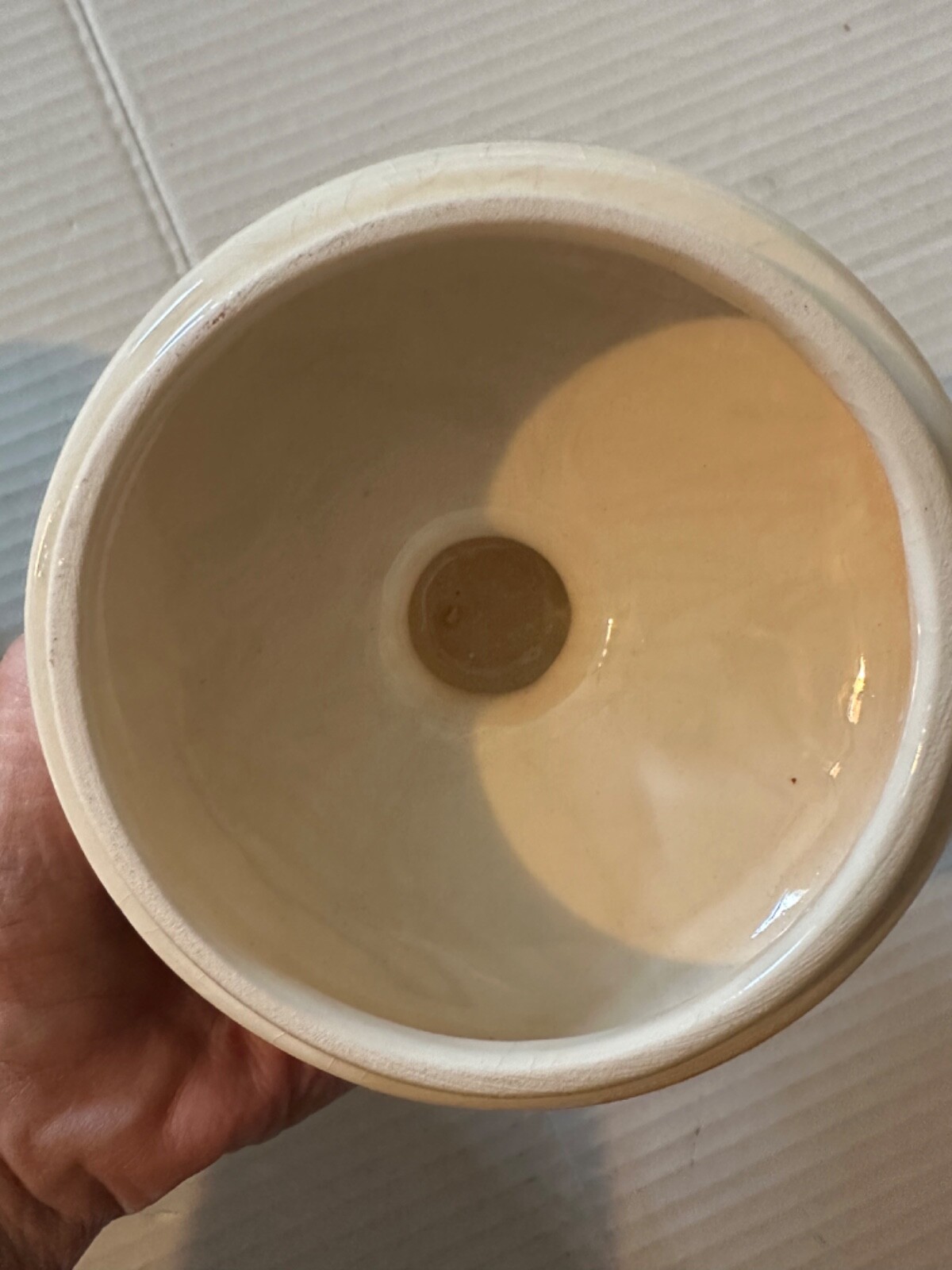 VINTAGE CERAMIC APOTHECARY JAR WITH LID- “T. J. BATIE’S TITRALAC”