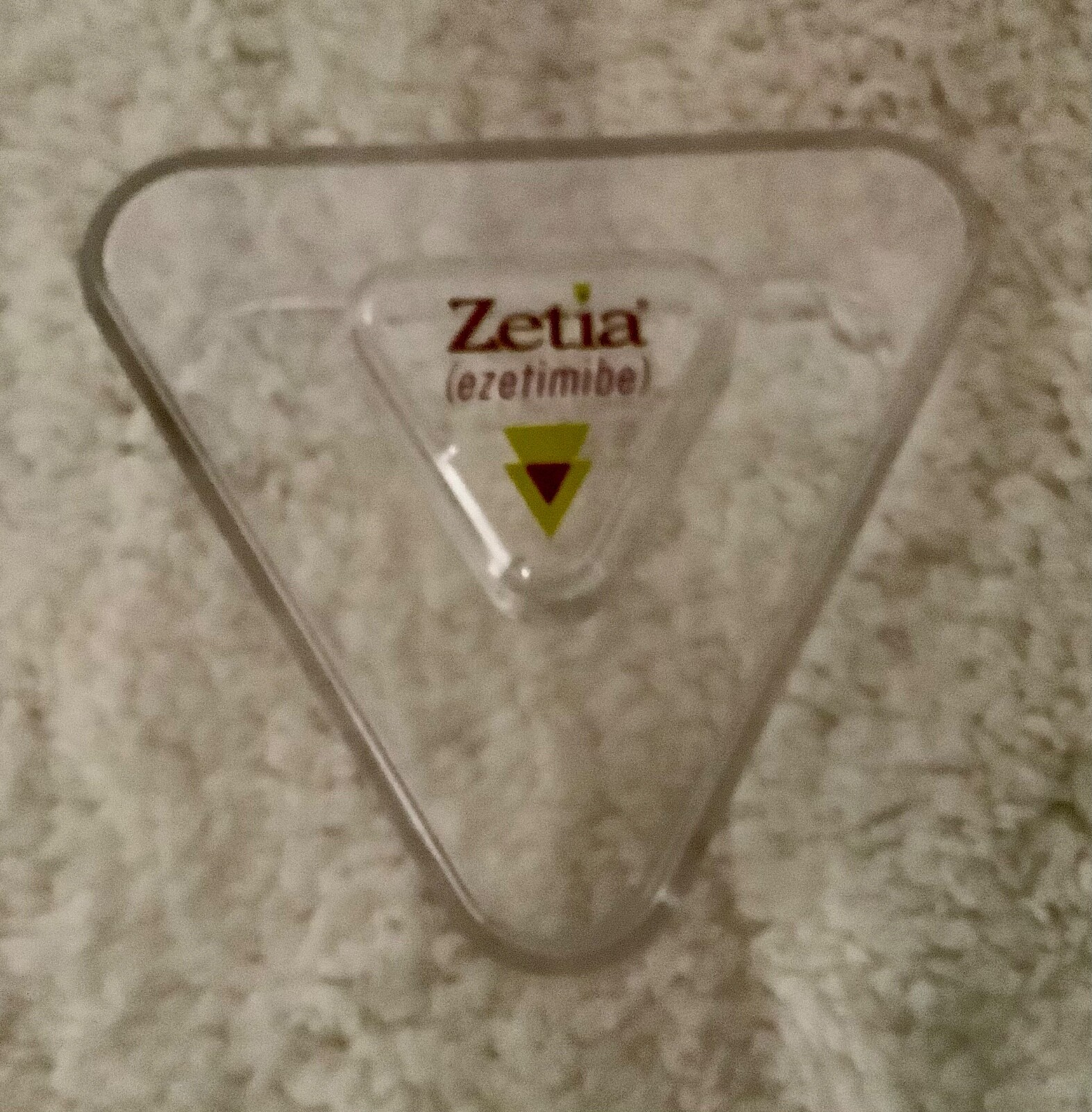 DRUG REP RARE CLEAR ZETIA PLASTIC/ACRYLIC CANISTER