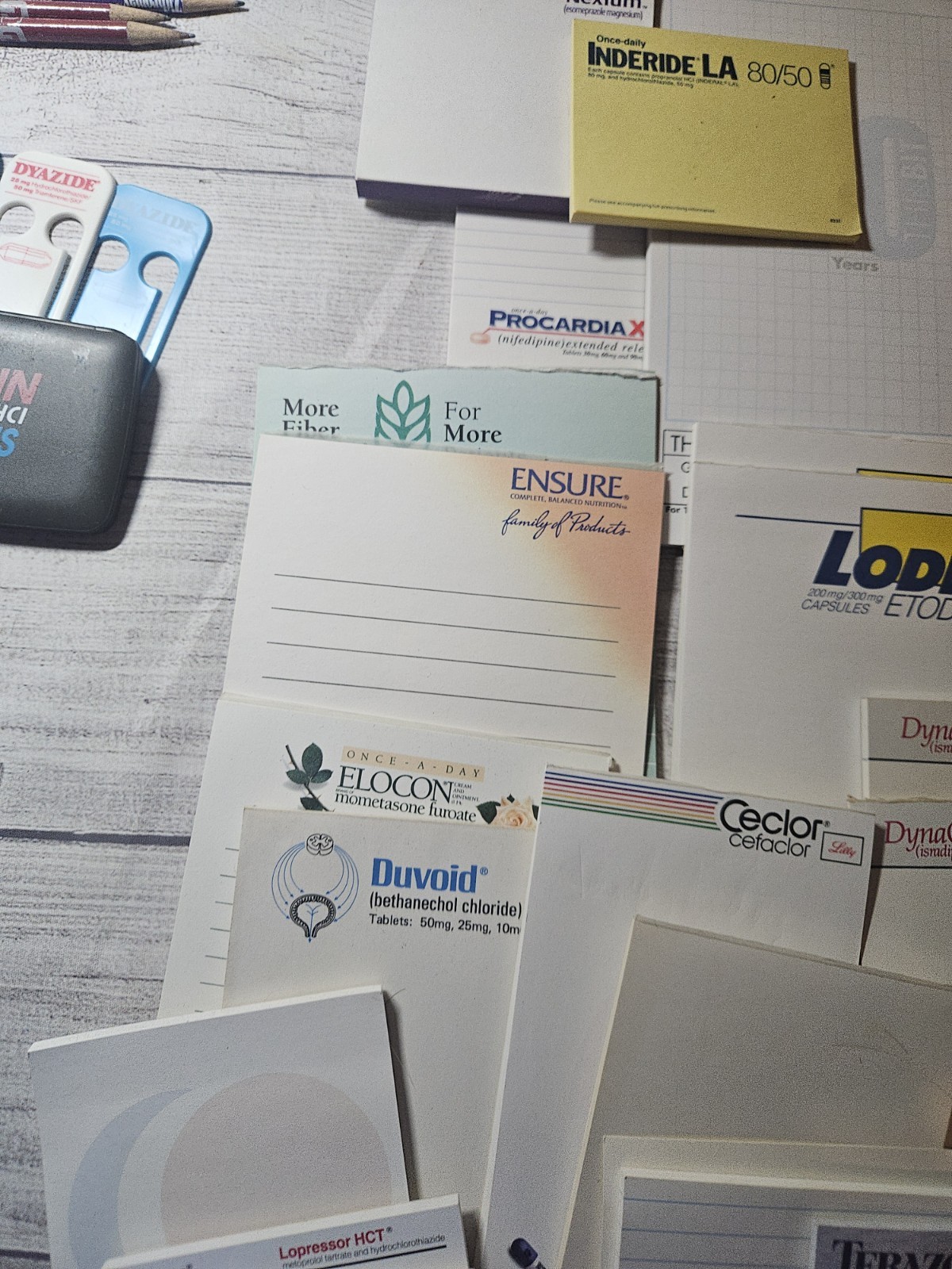 Vintage Pharmaceutical Medical Rep Lot – Pens, Clips, Calculator, Pencils, Paper