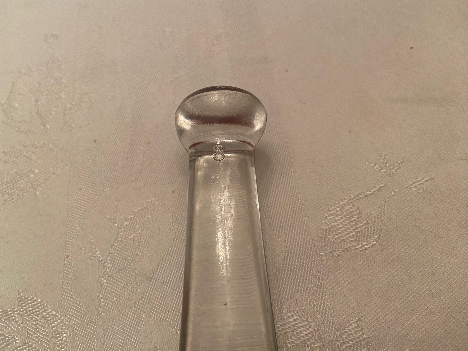 Vintage #8 GLASS PESTLE 6″ Long Made in USA
