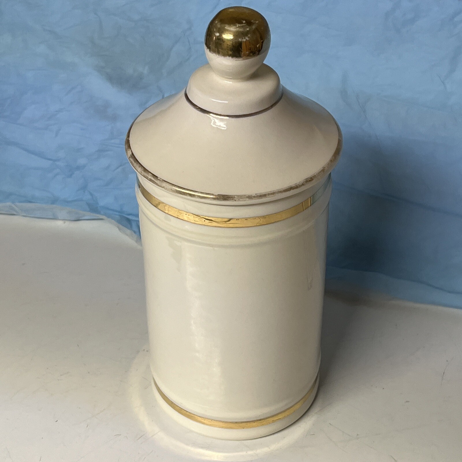 Radix Verat Vir Pharmacy Jar Multicolor Detail Ceramic Apothecary Canister Lid