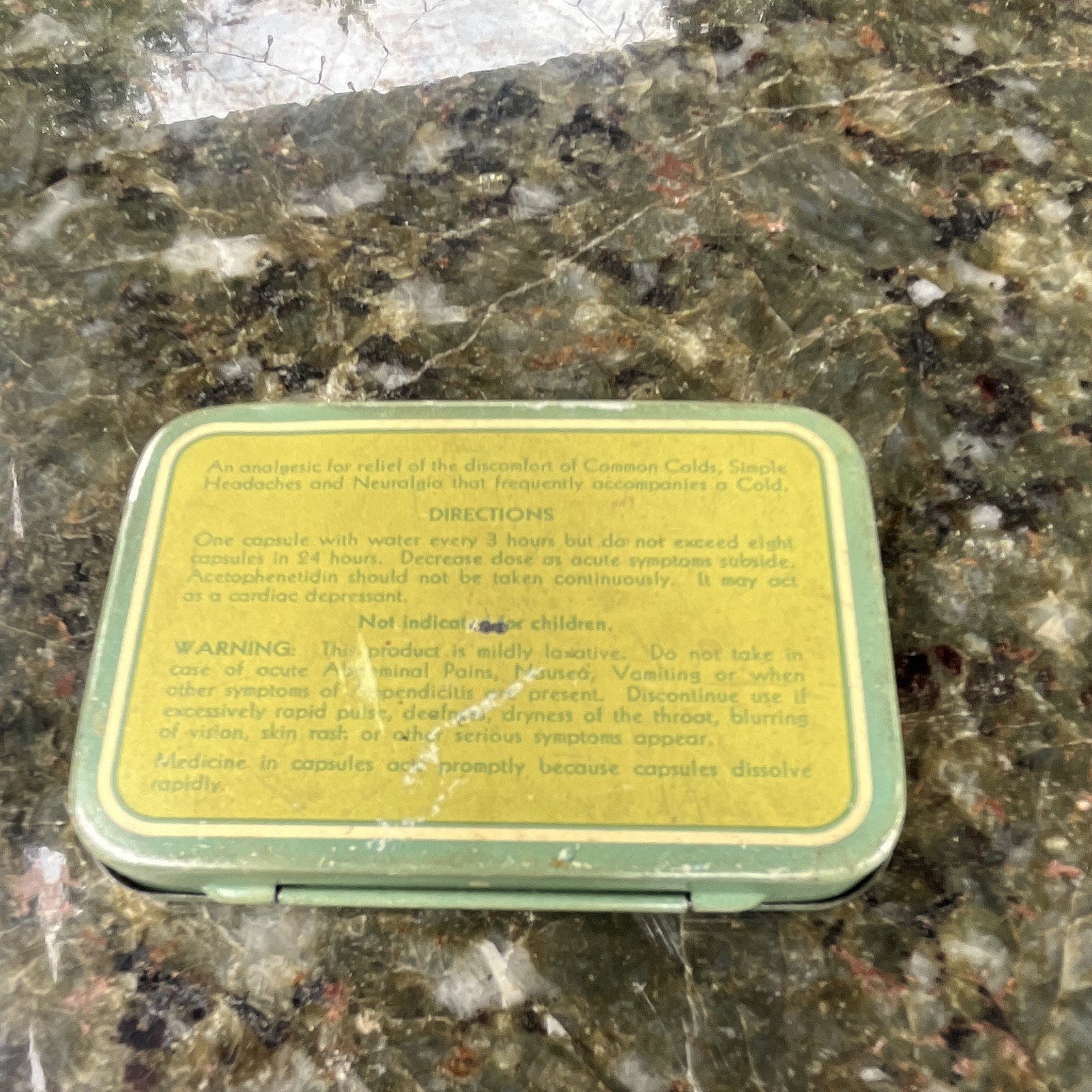 Vintage Graham Laxative Cold Capsules Metal Tin – Associated Products