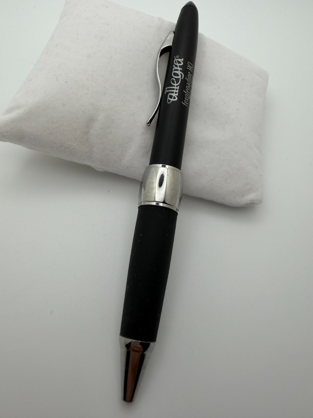 Allegra Fexofenadine HCl Pharma Metal Pen Tested & Working Black Silver RARE