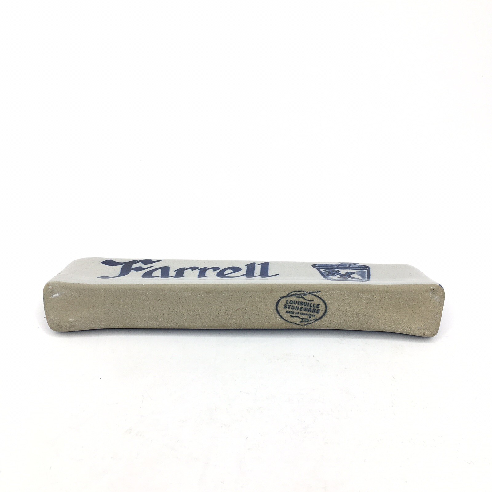 Farrell RX Pharmacy Name Plate Sign Office Desk Paperweight Louisville Stoneware