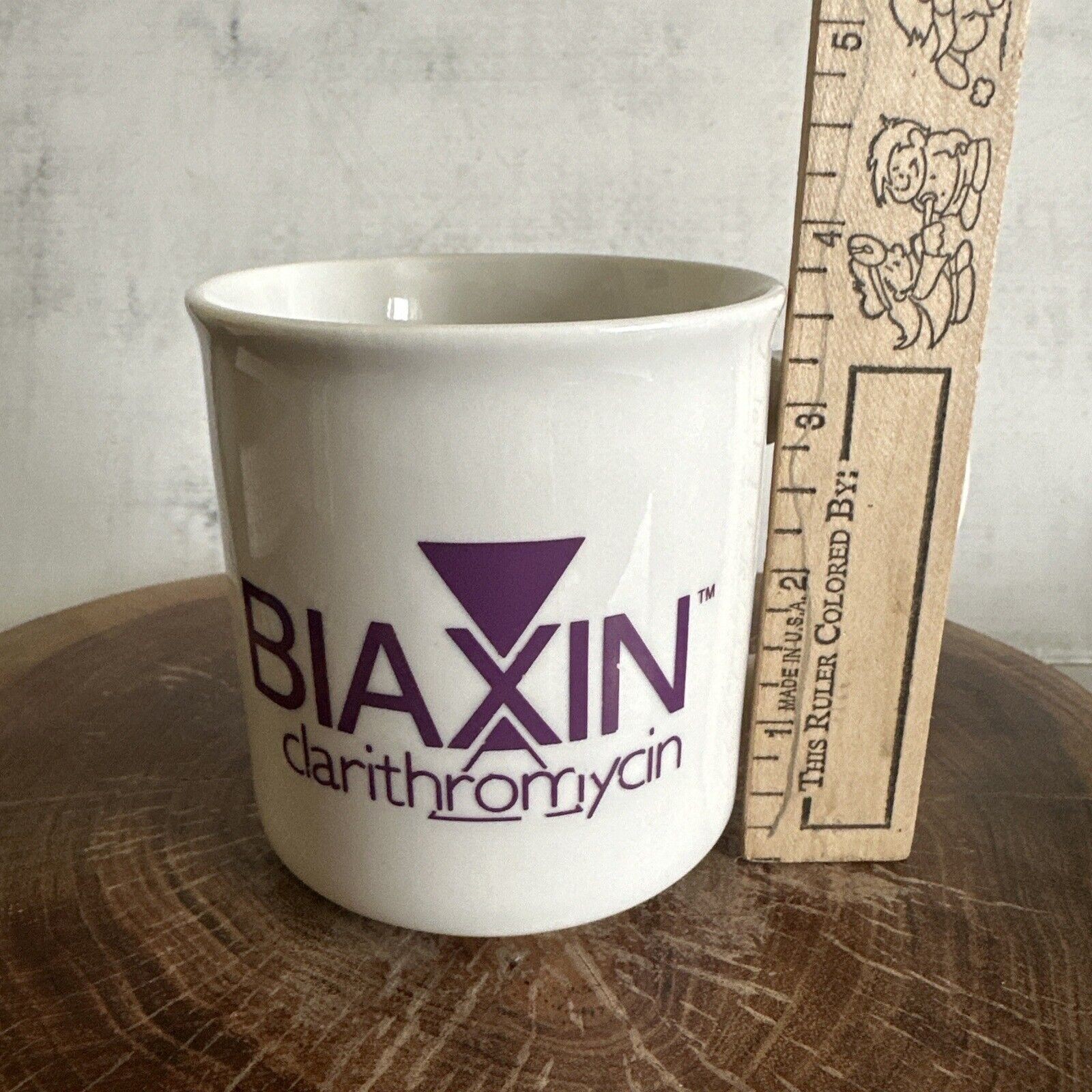 Vintage BIAXIN Mug Cup Clairithromycin Pharmaceutical Advertising Coffee Ceramic