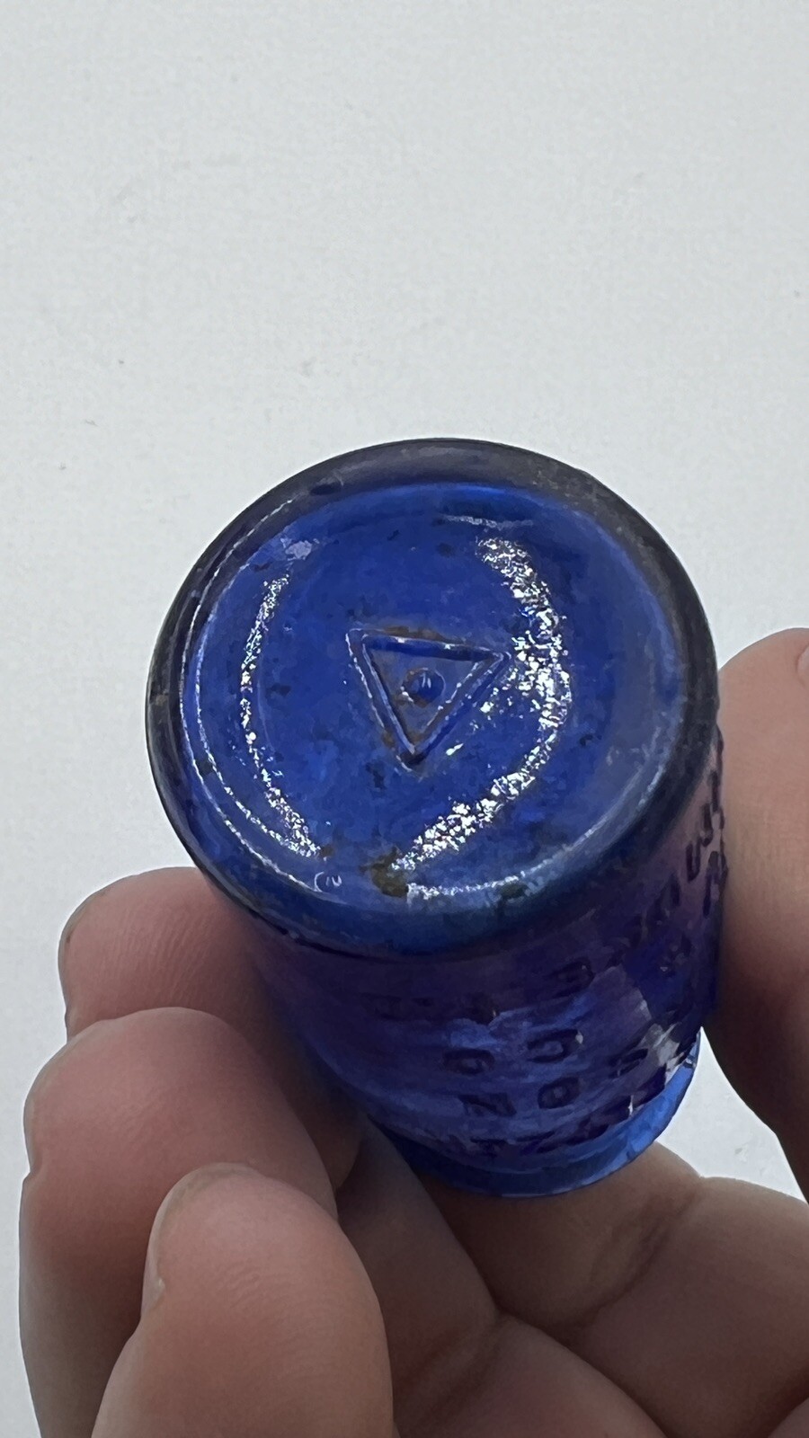 Vintage Cobalt Blue Glass Bottles LOT Of (4) Art BROMO Seltzer Emerson BALTIMORE