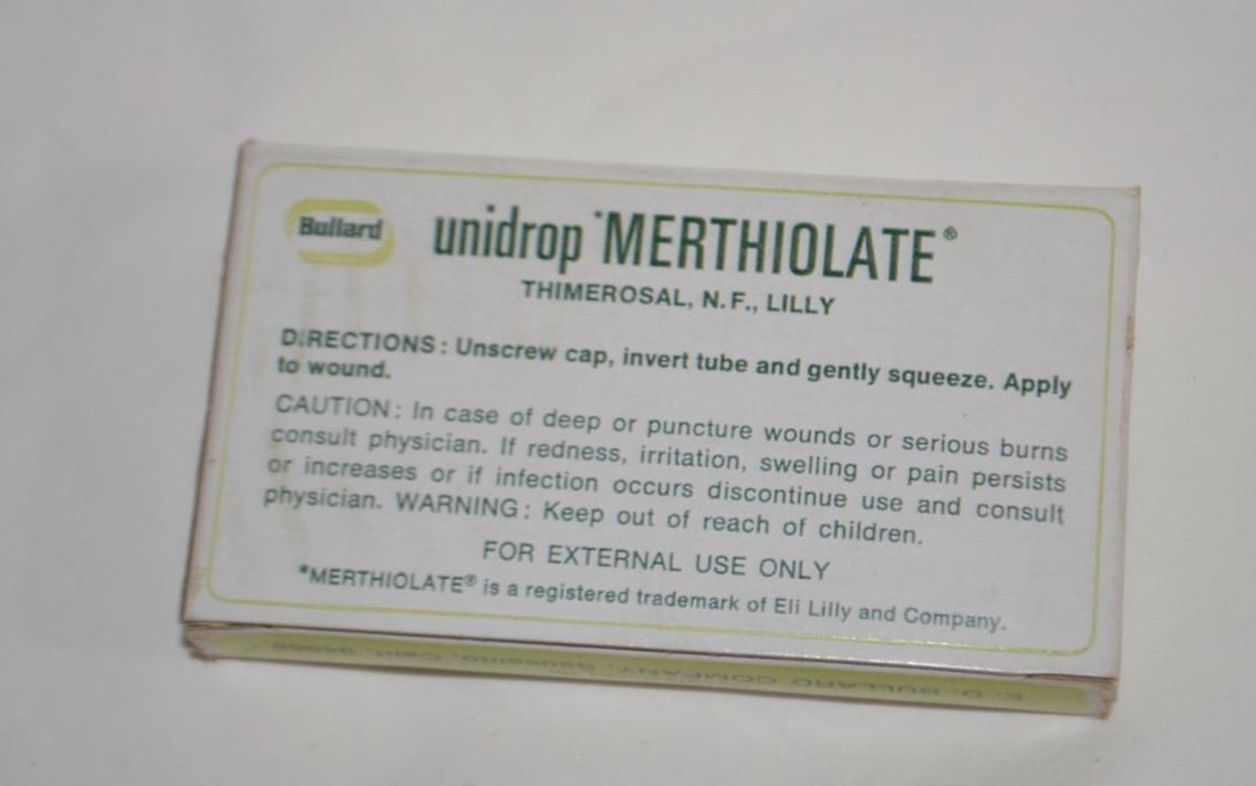 Vintage Bullard Merthiolate Box Empty Tubes First Aid Medicine Pharmacy Medical