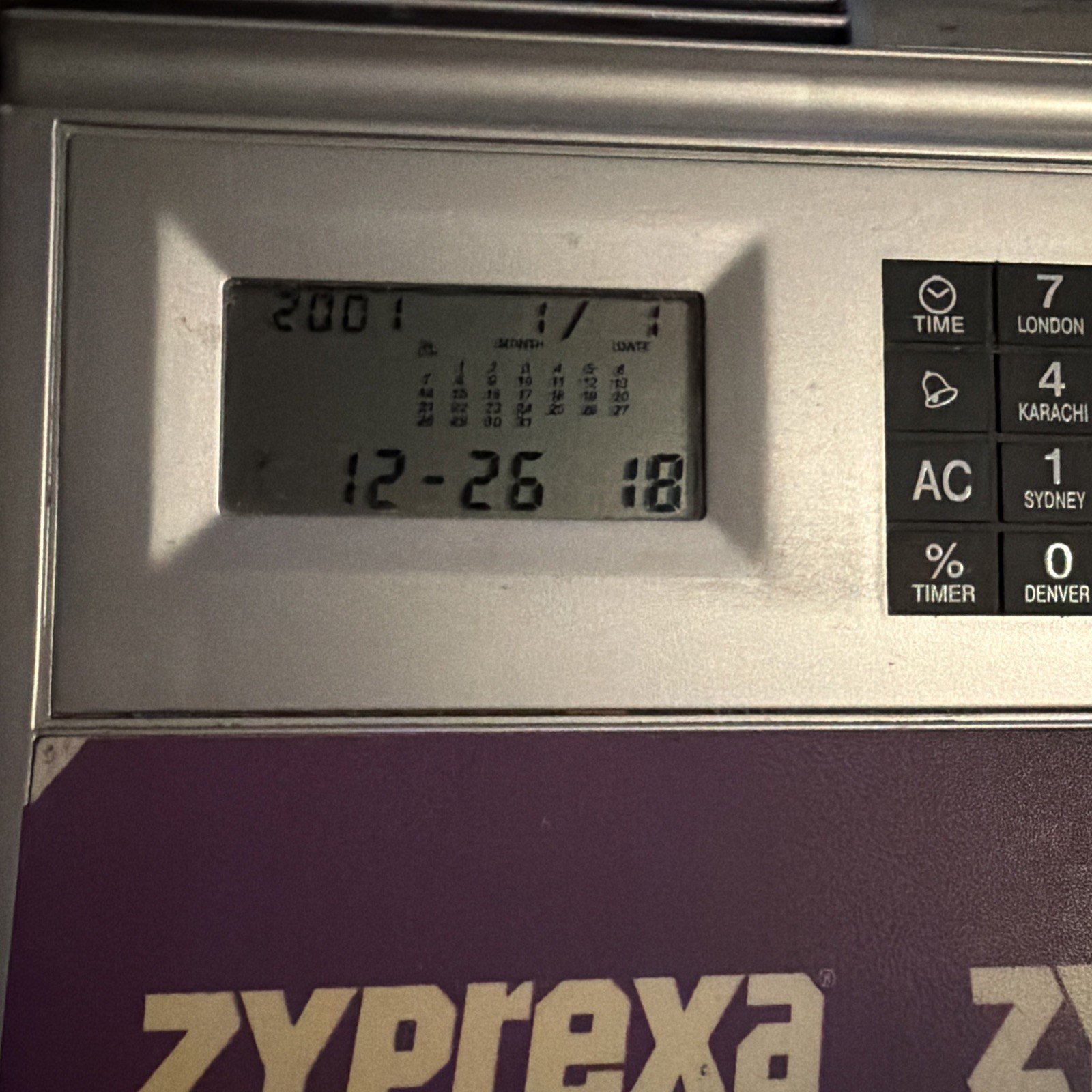 Zyprexa Drug Rep Calculator/alarm Clock Drug Rep Promo 2000s Still Works Great