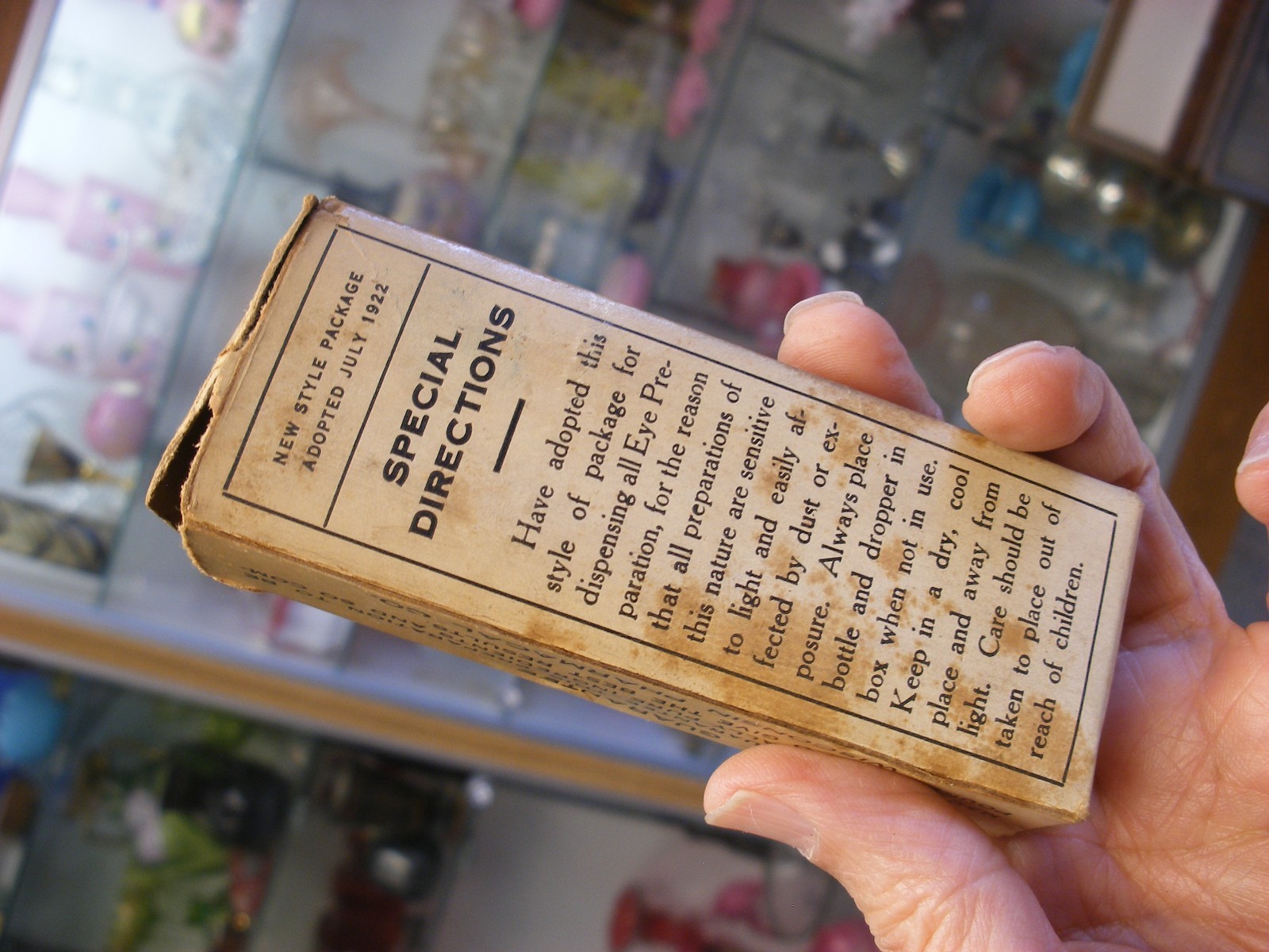 Vtg Medical Remedy Pharmacy Quack Cure – Wisconsin Pharmacal Co. Eye Water 1922