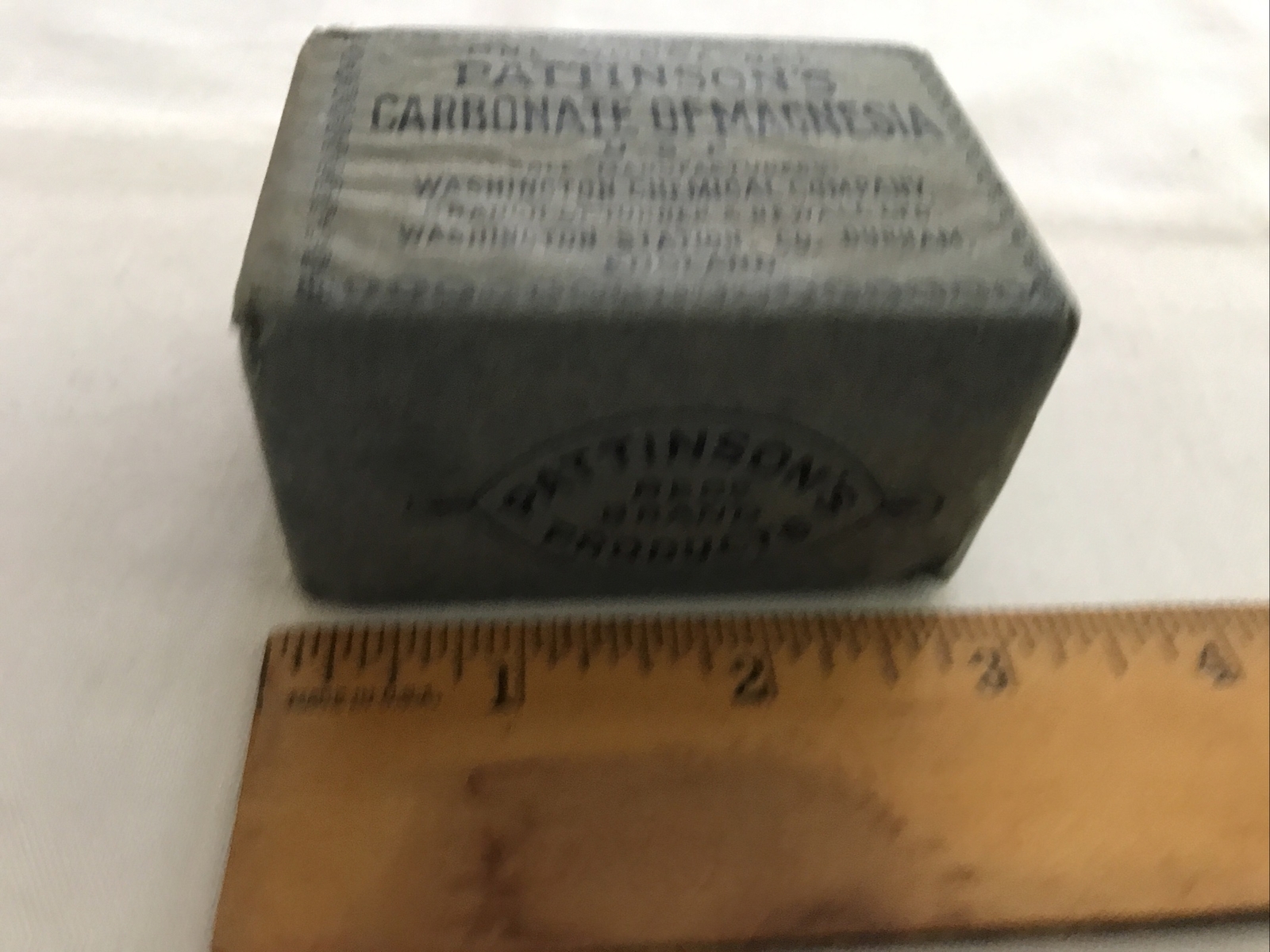 PATTINSON’S Carbonate Of Magnesia Vintage Unopened Package, Durham, England