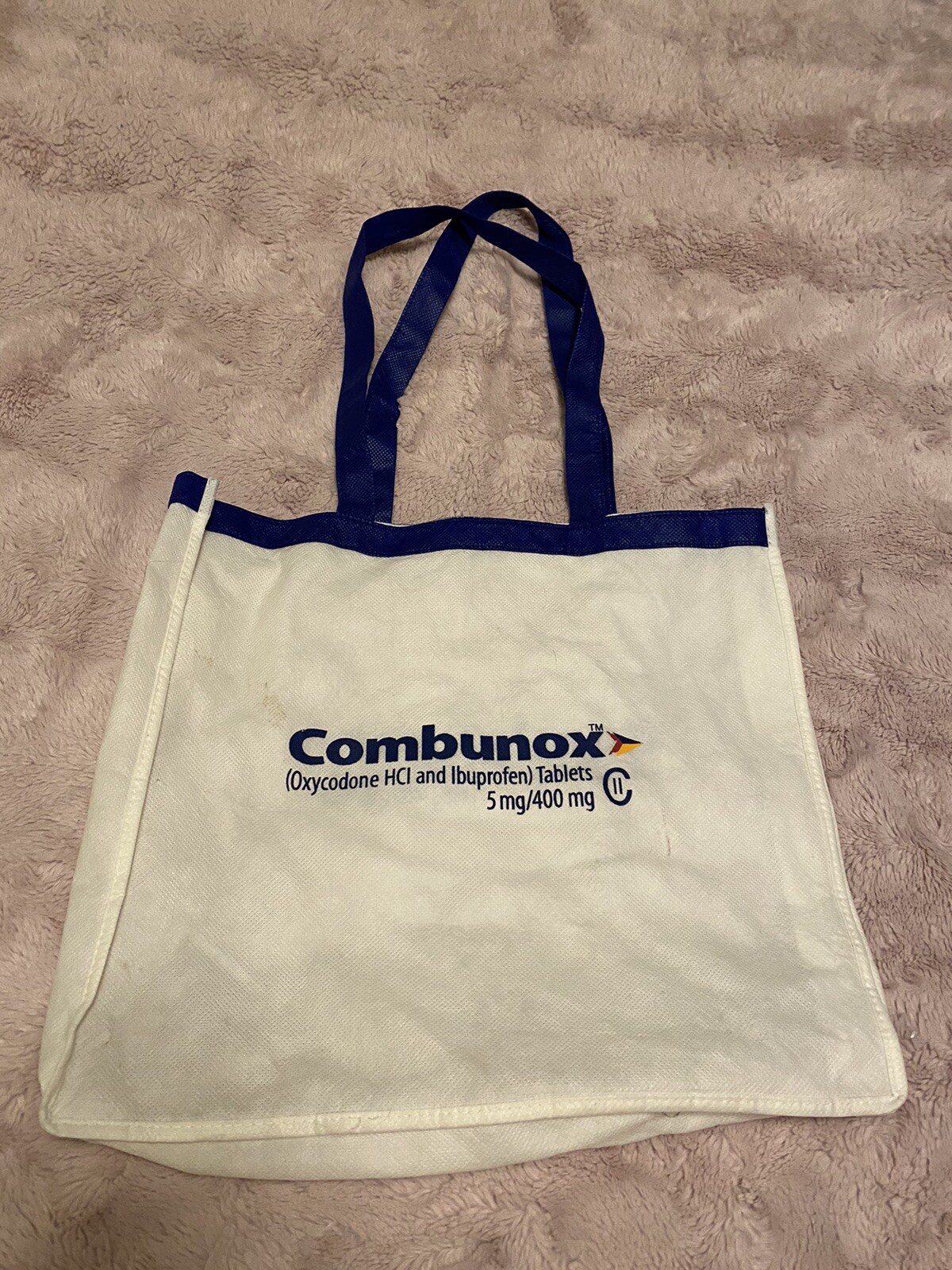 handled book bag Tote pharmaceutical Oxycodone memorabilia Promo Advertising