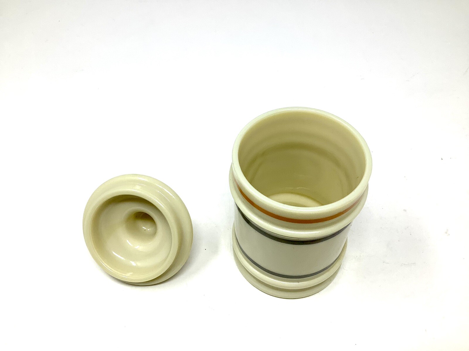 Vintage Apothecary Canister Jar Darvon Compound-65 with Lid Milk Glass 5 inches