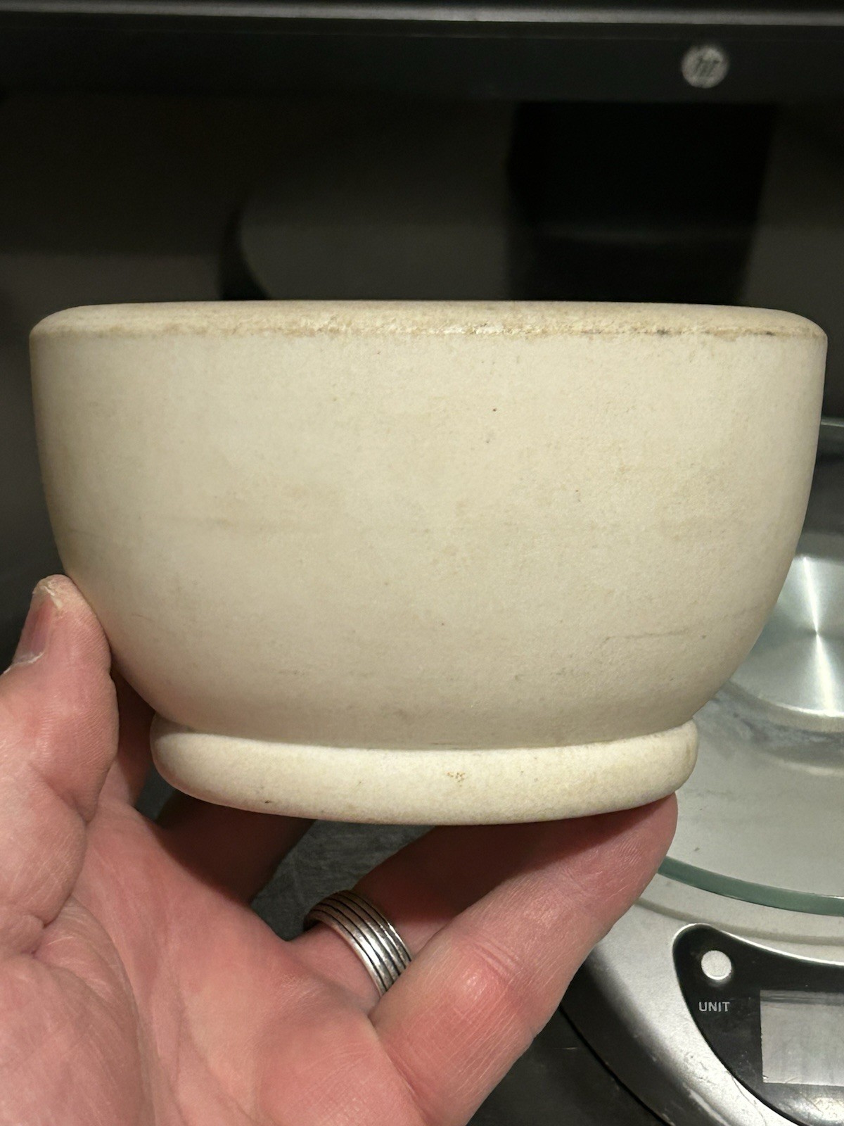 VINTAGE T. M. & S. THOMAS MADDOCK SONS ACID PROOF MORTAR BOWL No. 1 APOTHECARY