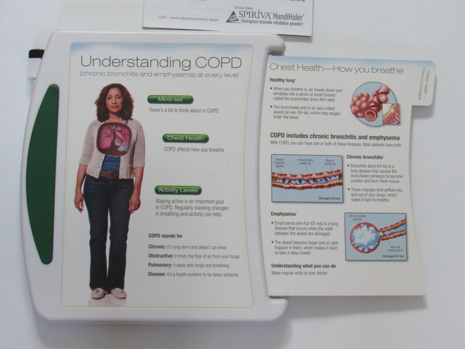 Spiriva COPD Medical Office Display Teaching Aid Drug Rep Pharmaceutical Promo