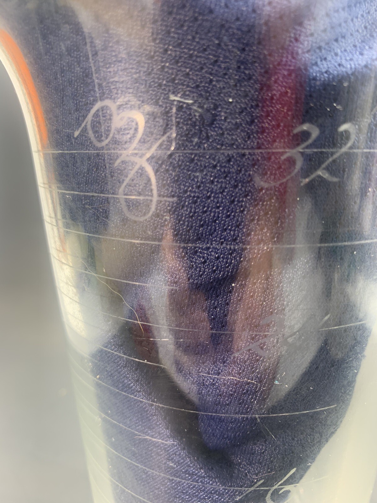Vintage Glass Apothecary Chemist Mixology Darkroom 32 oz 1000 cc pitcher script