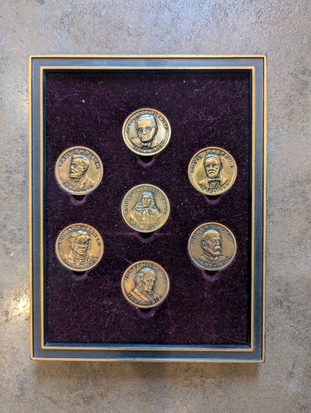 RARE Eli Lilly & Co Coins PIONEERS IN THE FIGHT AGAINST INFECTIOUS DISEASE FRAME