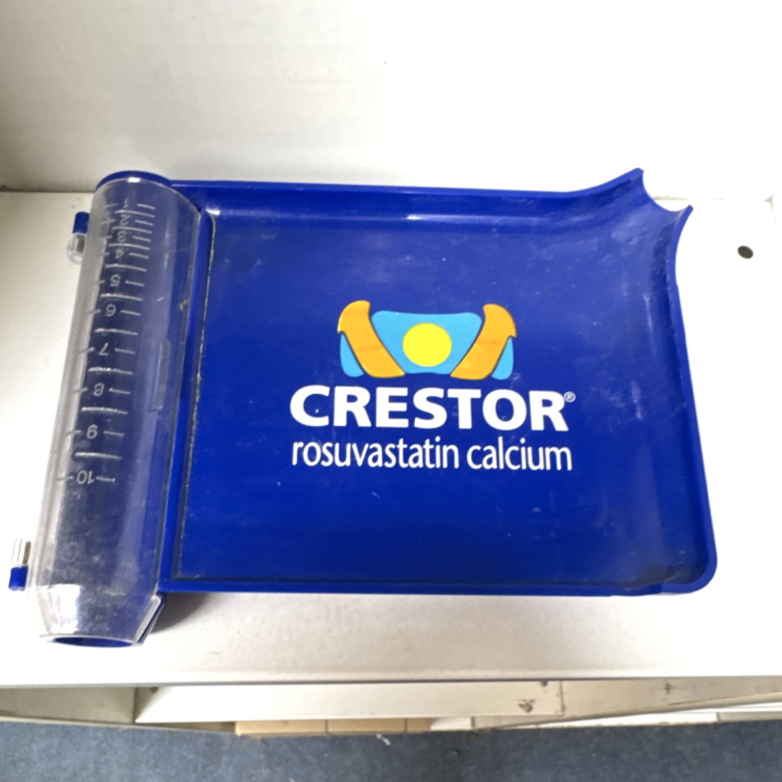 Crestor Rosuvastatin Calcium Pharmaceutical Pill Counting Tray Blue