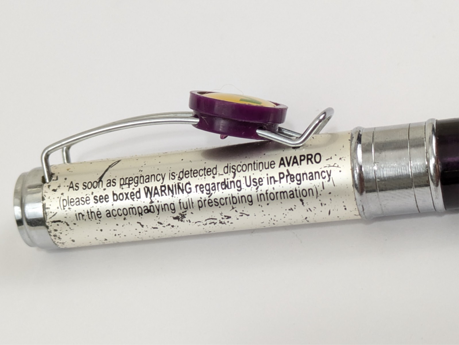 Avapro Drug Rep Pen Pharmaceutical Advertising Collectible Twist Metal Ballpoint