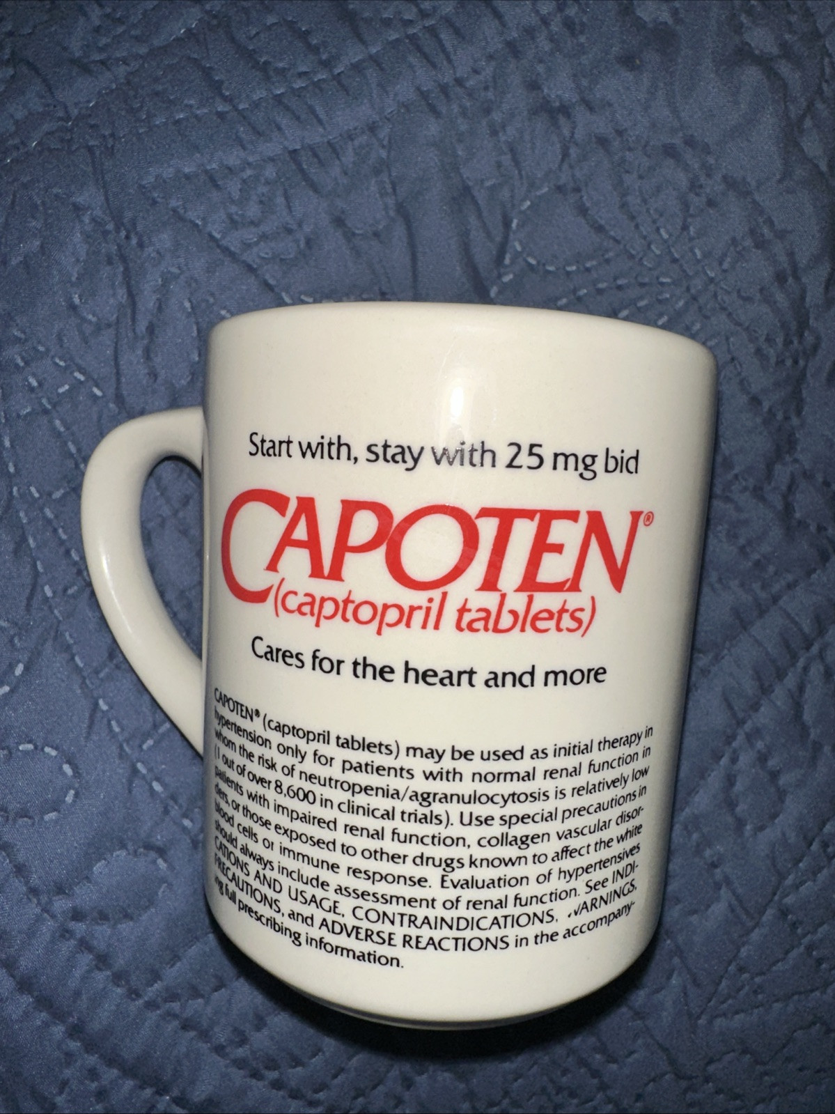 Capoten Vintage Drug Rep Advertisement Heat Activated Coffee Mug, Ceramic