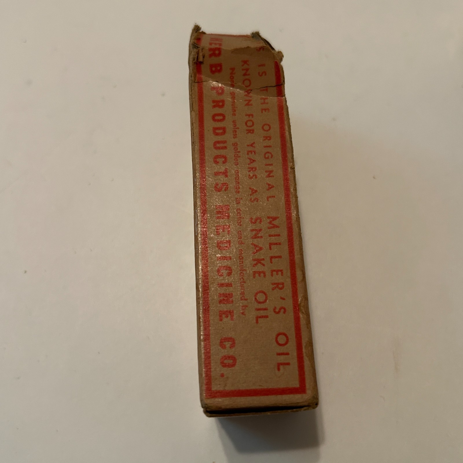 Antique Millers Anti Pain Snake Oil Liniment Quack Pharmacy Medicine Bottle &Box