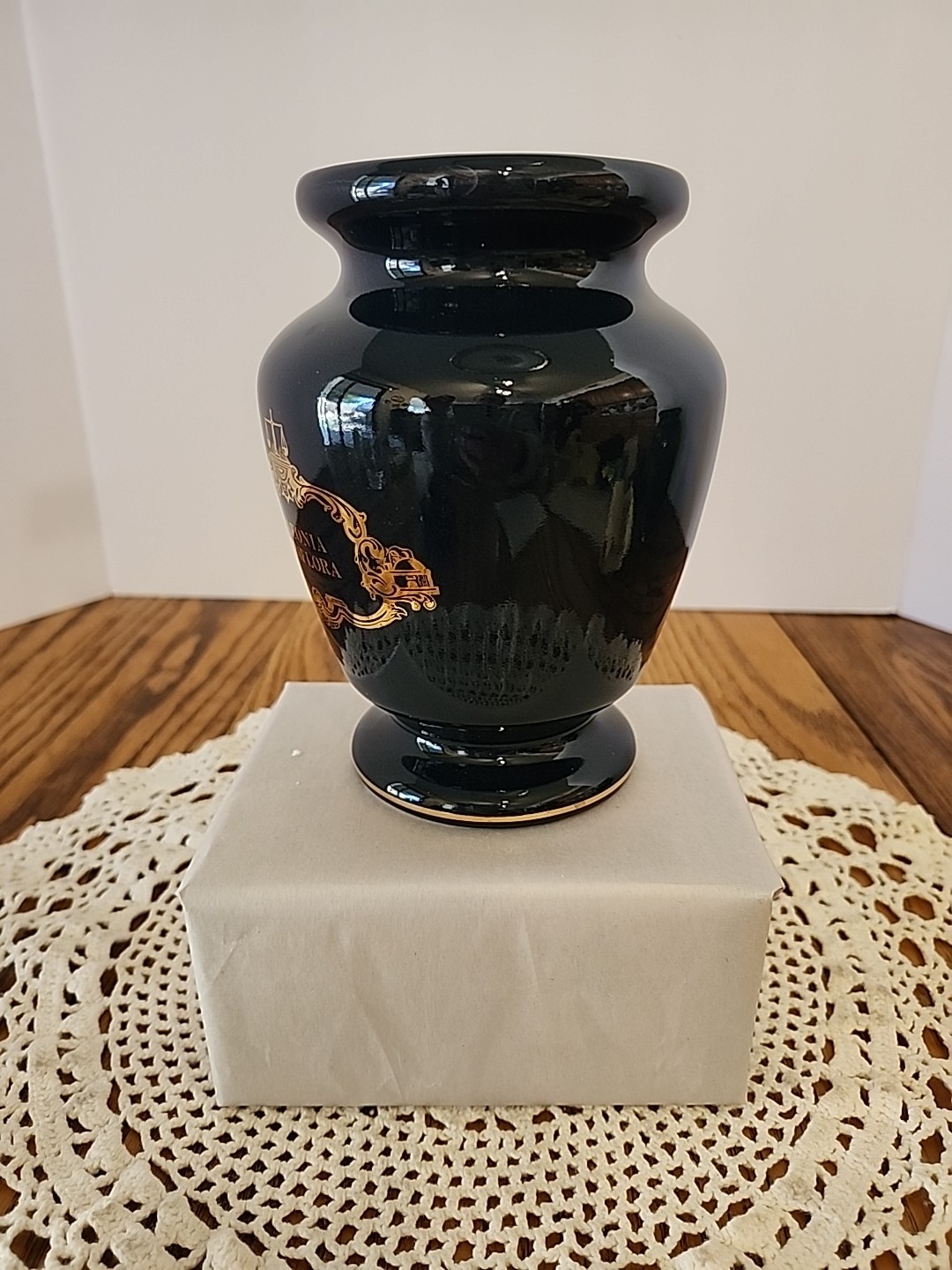Apothecary 8.5″T Jar Peony (Paeonia Albiflora) Eli Lilly Navy Blue #19-662 READ