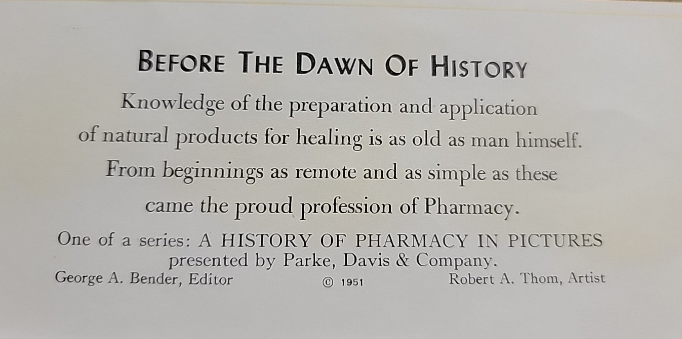 A HISTORY OF PHARMACY IN PICTURES 1954 PRINT#1 Great Gift For Doctor 22″×18″