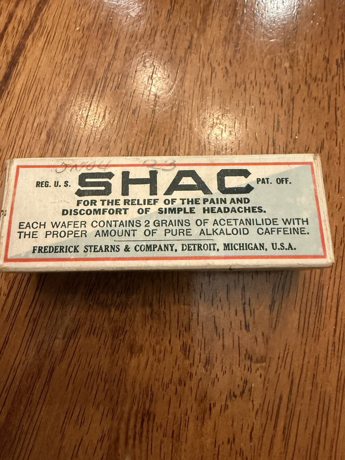 Vintage Shac Head Ache Wafers Complete Set Intact Wafers 1910-30