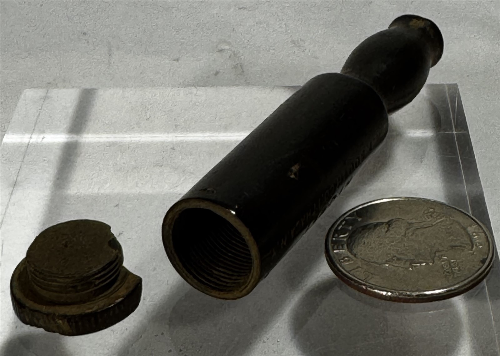 Antique Booth’s Hyomei Pocket Inhaler R.T. Booth Ithaca NY Hard Rubber Quack Med