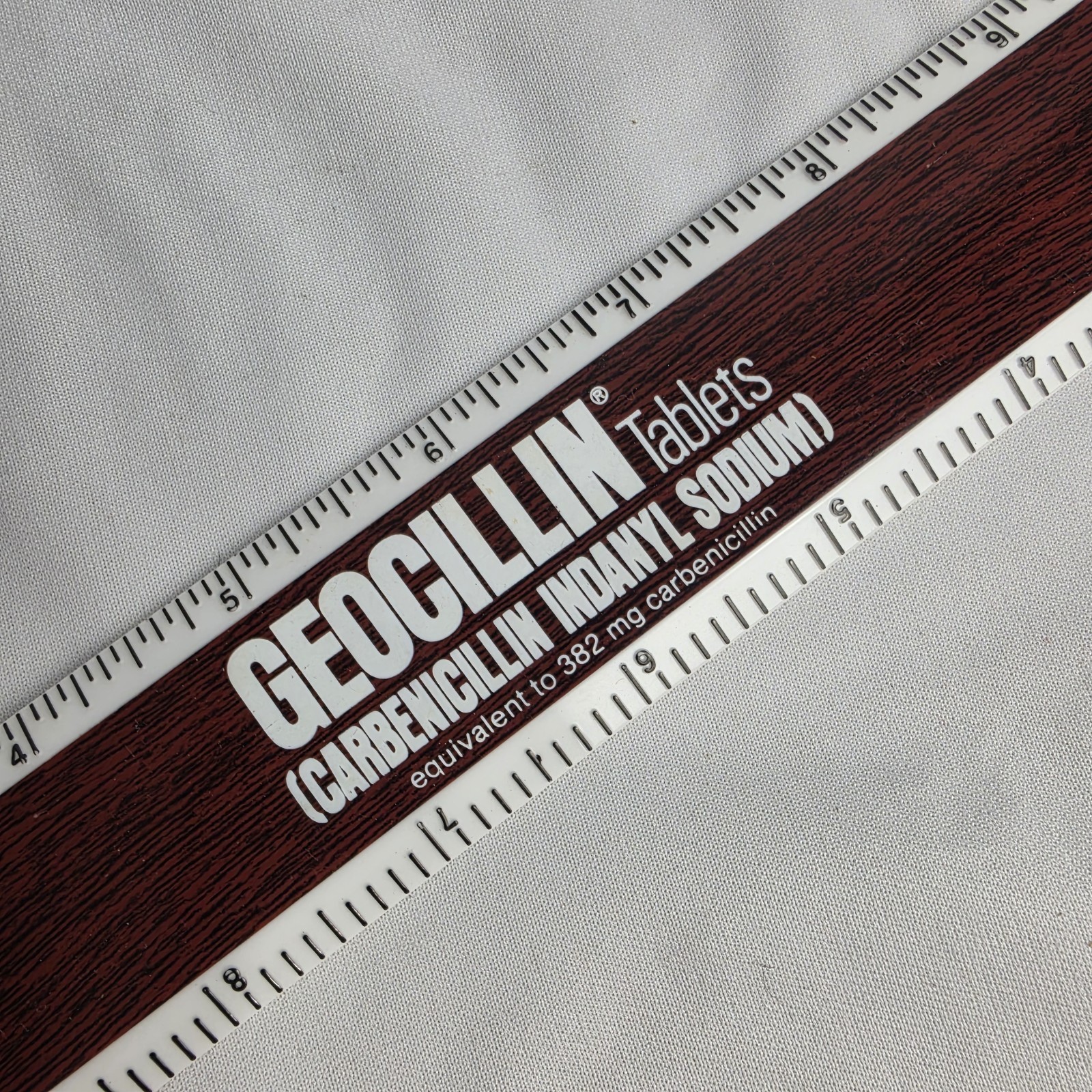 Vtg Pfizer Geocillin Roerig Pharmaceutical Drug Rep Plastic Ruler Advertising