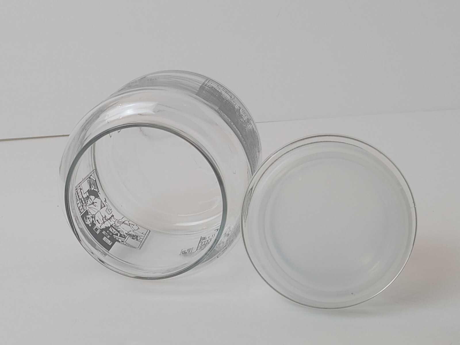 Vintage Glass Prescription Jar Container with Lid Pharmacy Designs