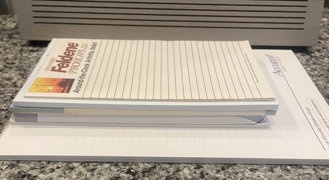 Vintage Drug Rep Pharmaceutical Collectible Notepads Lot of 6 (1991-2002)