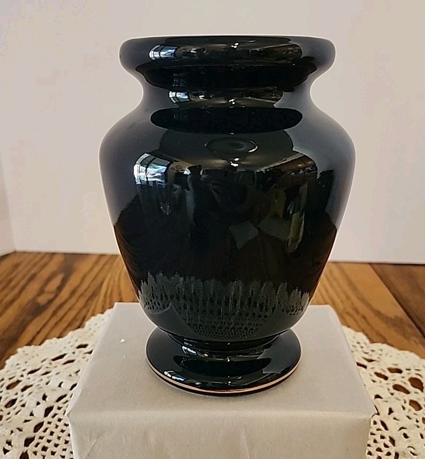 Apothecary 8.5″T Jar Peony (Paeonia Albiflora) Eli Lilly Navy Blue #19-662 READ