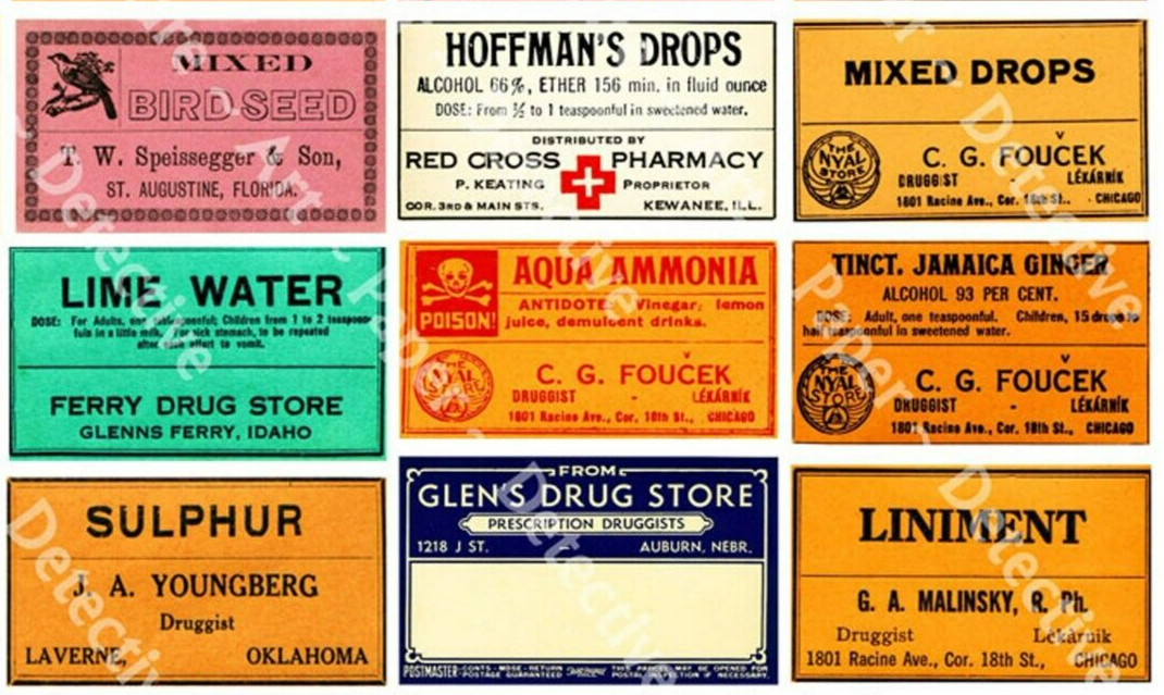 Apothecary Poison Stickers on 1 DIY Craft Sheet, Halloween Décor Stickers, 277