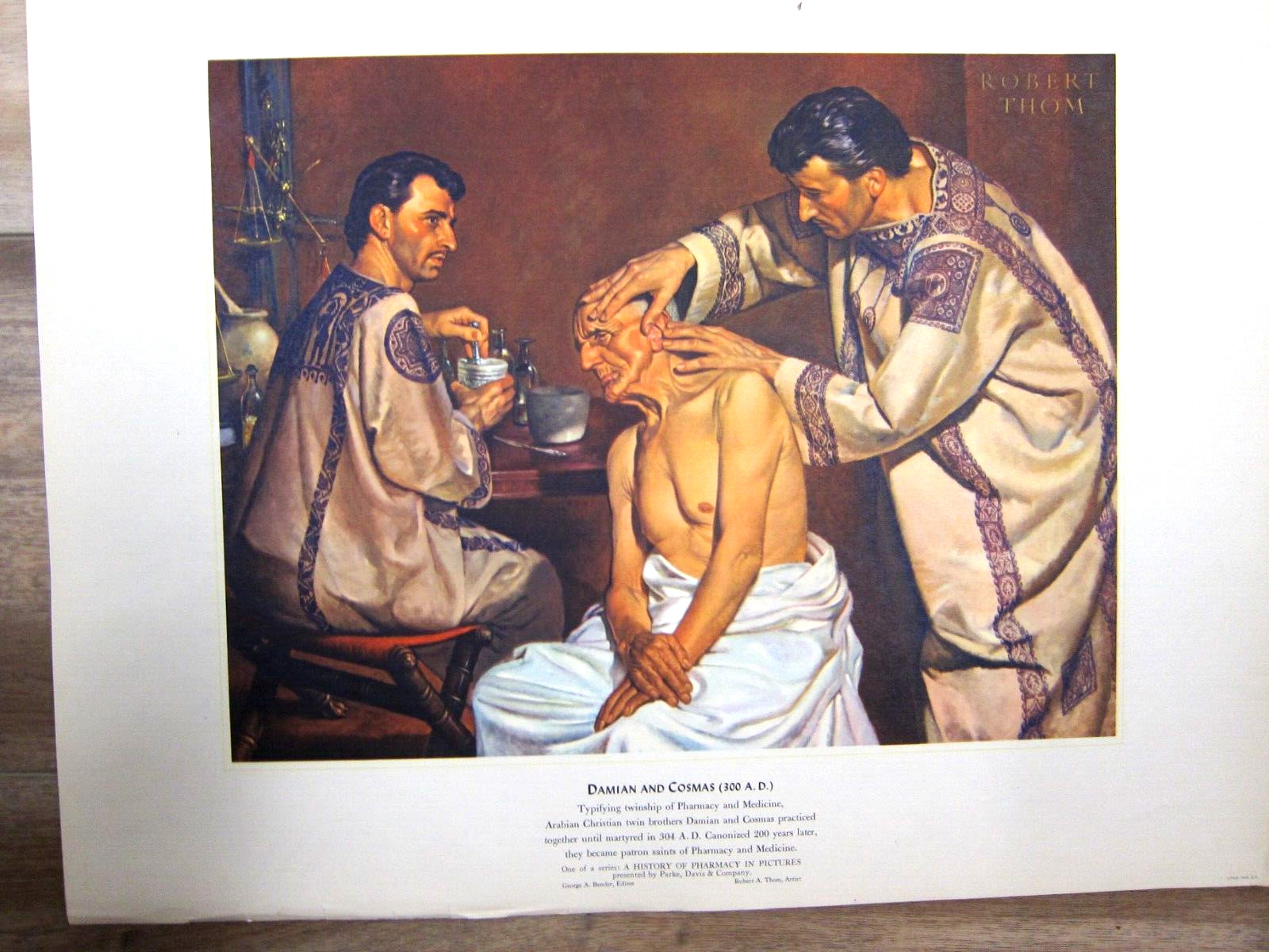 VTG. A HISTORY OF PHARMACY IN PICTURES by Parke Davis Set 12 Prints 1950’s