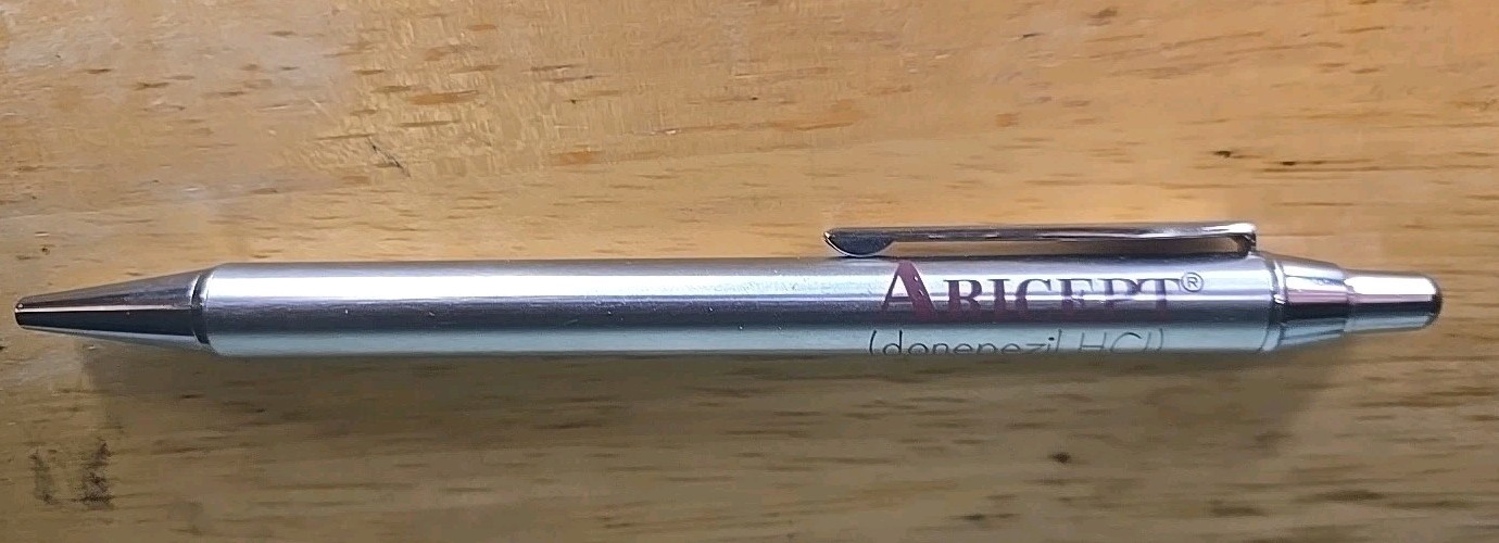 Aricept METAL PEN Drug Rep Pharmaceutical Promo Medical Advertising