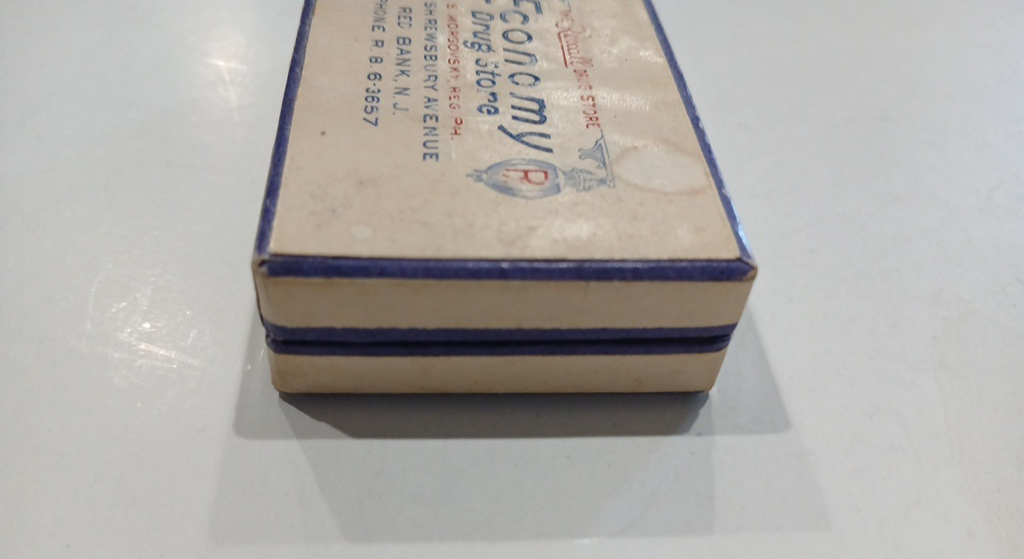 RARE Vintage Drug Store Prescription Medicine Box Rexall Economy Red Bank NJ