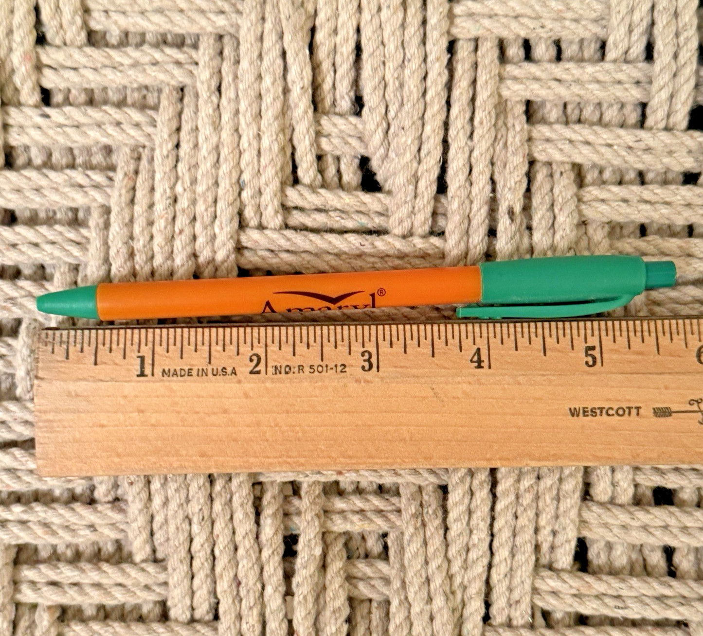AMARYL Pharmaceutical Pharmacy Drug Rep Pen Orange Green Tested Black Ink
