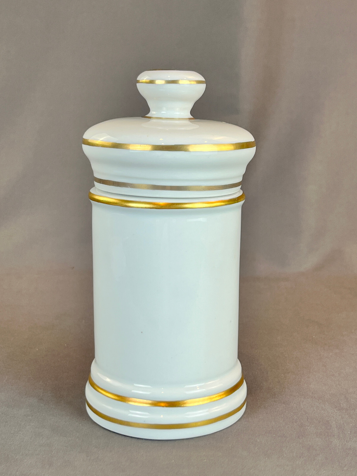 Vintage French Porcelain 7 ½” ONG CITRIN Apothecary Jar by D.T.