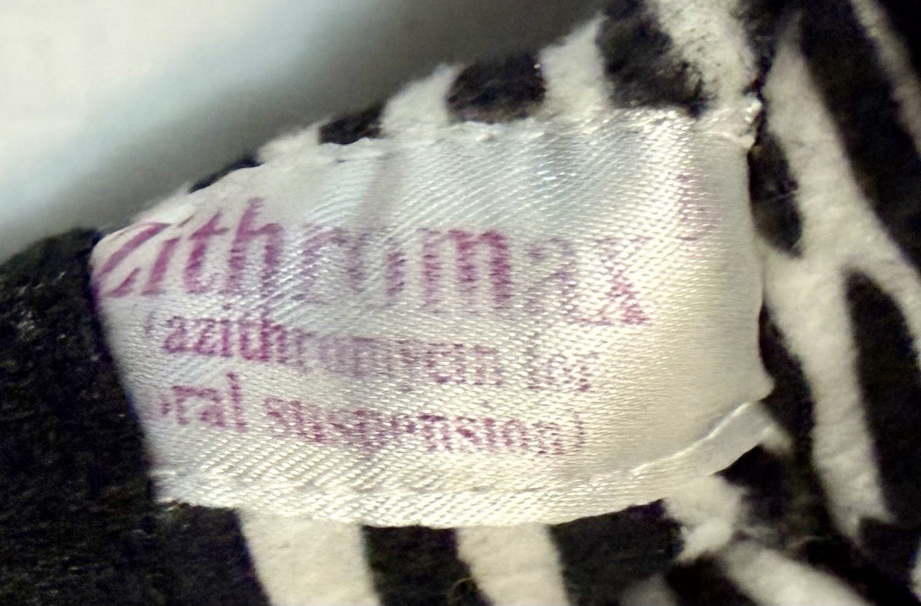 Zithro Zebra Plush Toy Drug Rep Pharmaceutical Promo Medical Advertising 1999 FS