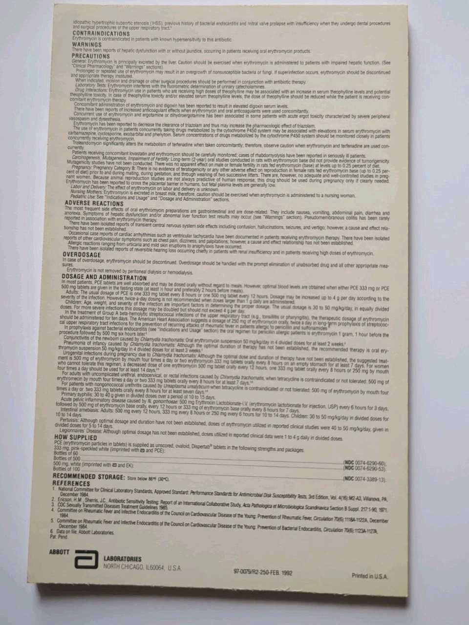 Vintage Abbot Drug Rep PCE500 Lined Notepad 5″ X 8″ 1992