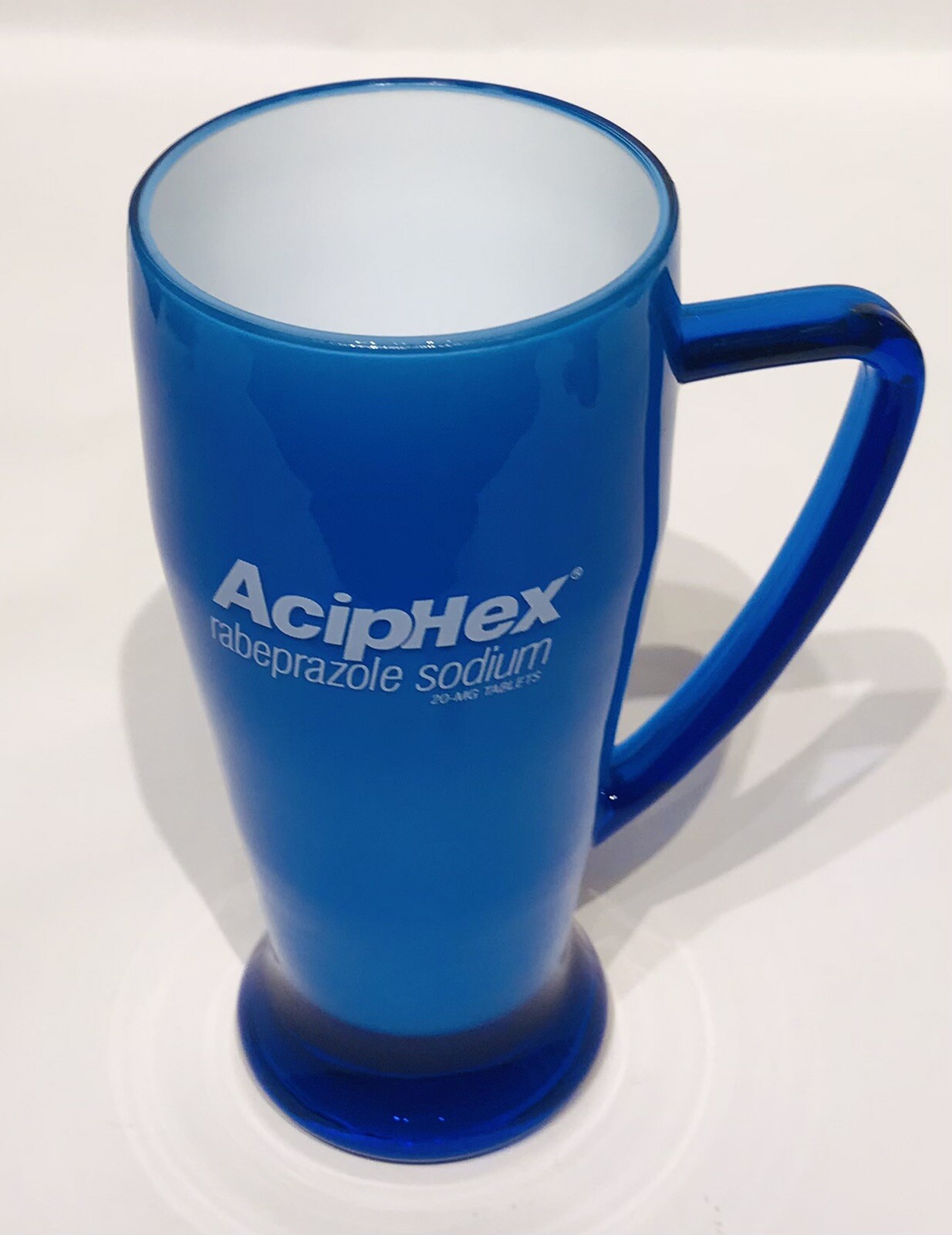 AcipHex Pharmaceutical Sales Rep Promotional Cobalt Blue Plastic Cup Mug 14 OZ