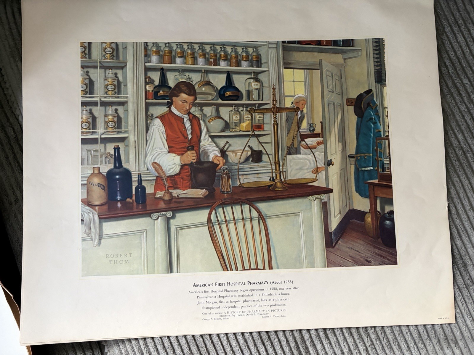 A History Of Pharmacy In Pictures by Parke Davis Set of 40 Prints 1957