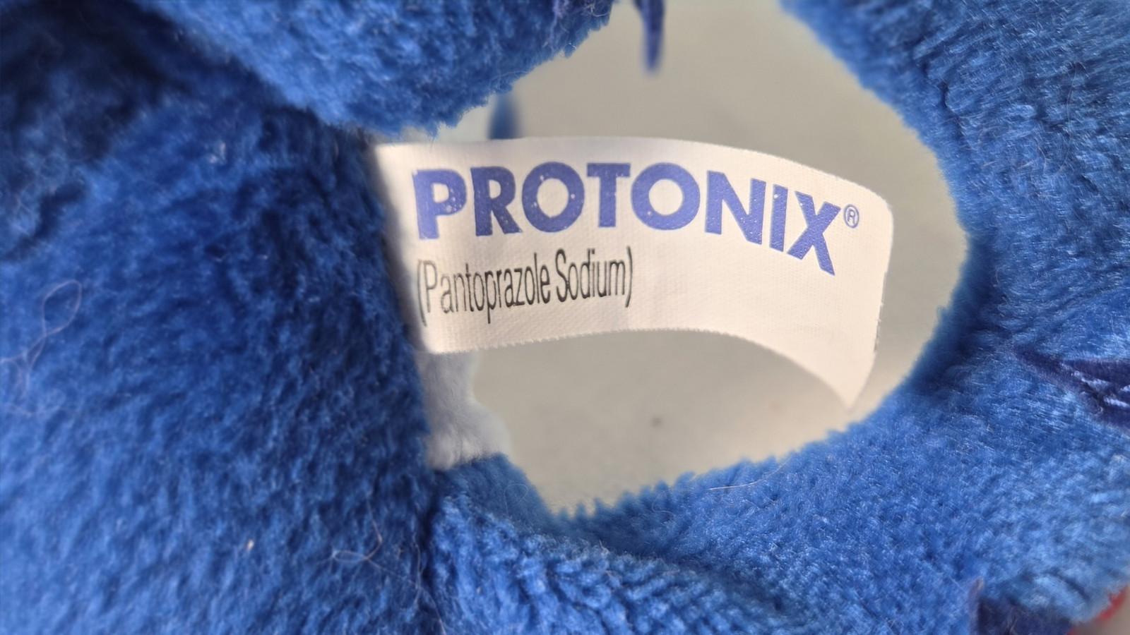 Protonix Pharmaceutical Advertising Cannister And Bean Bag Plush