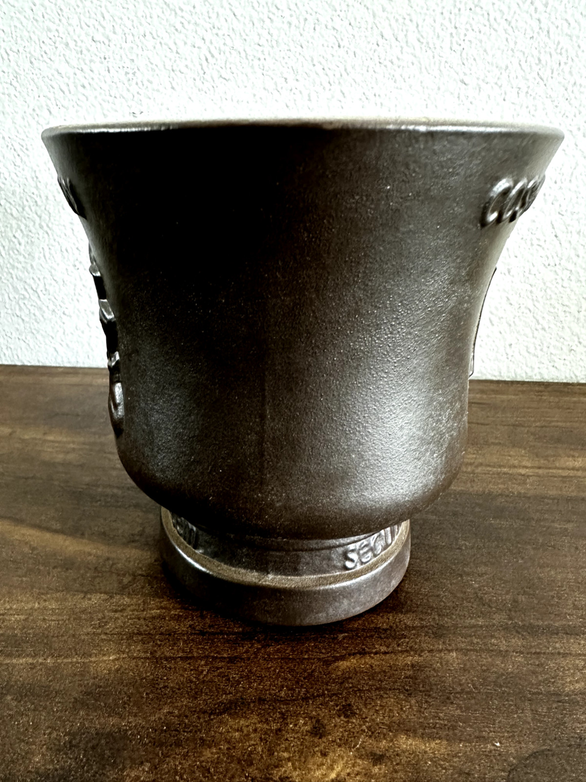 Schering Cosmas & Damian Brown Ceramic Mortar Coricidin *No Pestle*