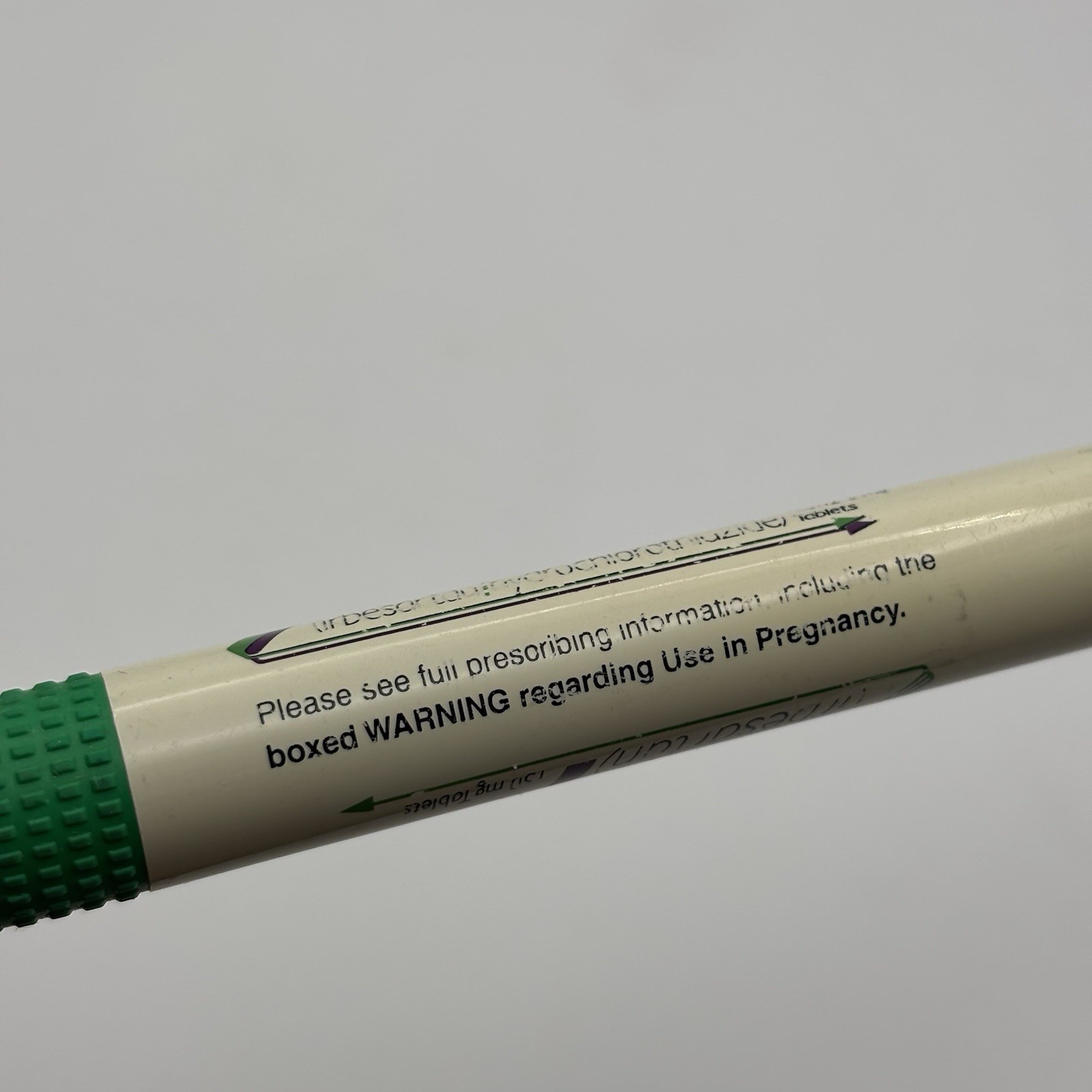 Vtg AVAPRO Pen Plastic Retractable Drug Rep – White Purple Green