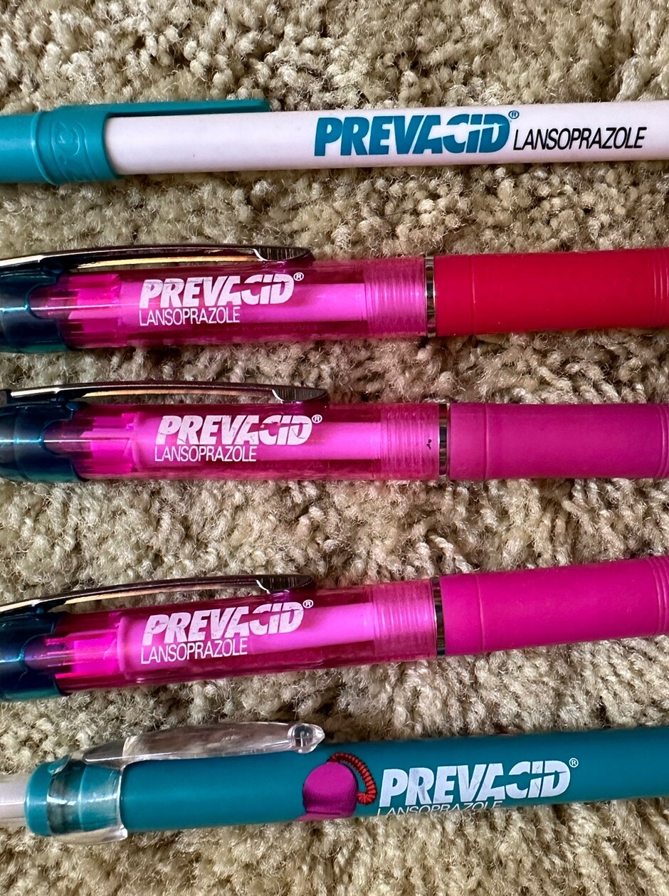 Prevacid Drug Rep Pharmaceutical Advertising Pen Plastic – Lot Of 5